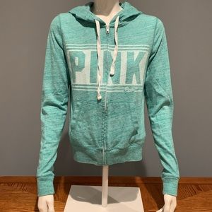 PINK Victoria’s Secret Zip Front Hooded Jacket • Size XS